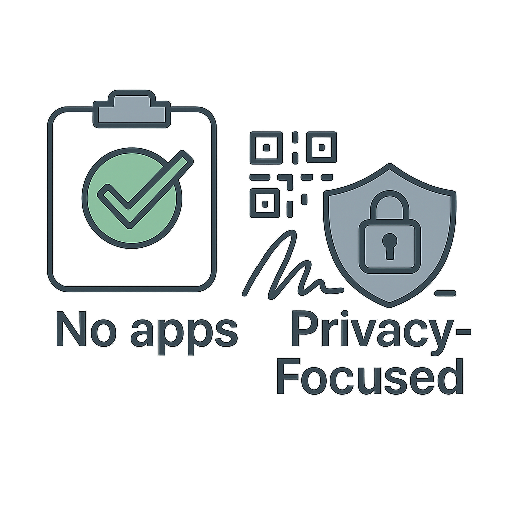 Simple, privacy-focused attendance illustration